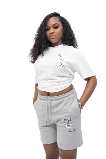 White Oversized TLC Monogram T-shirt