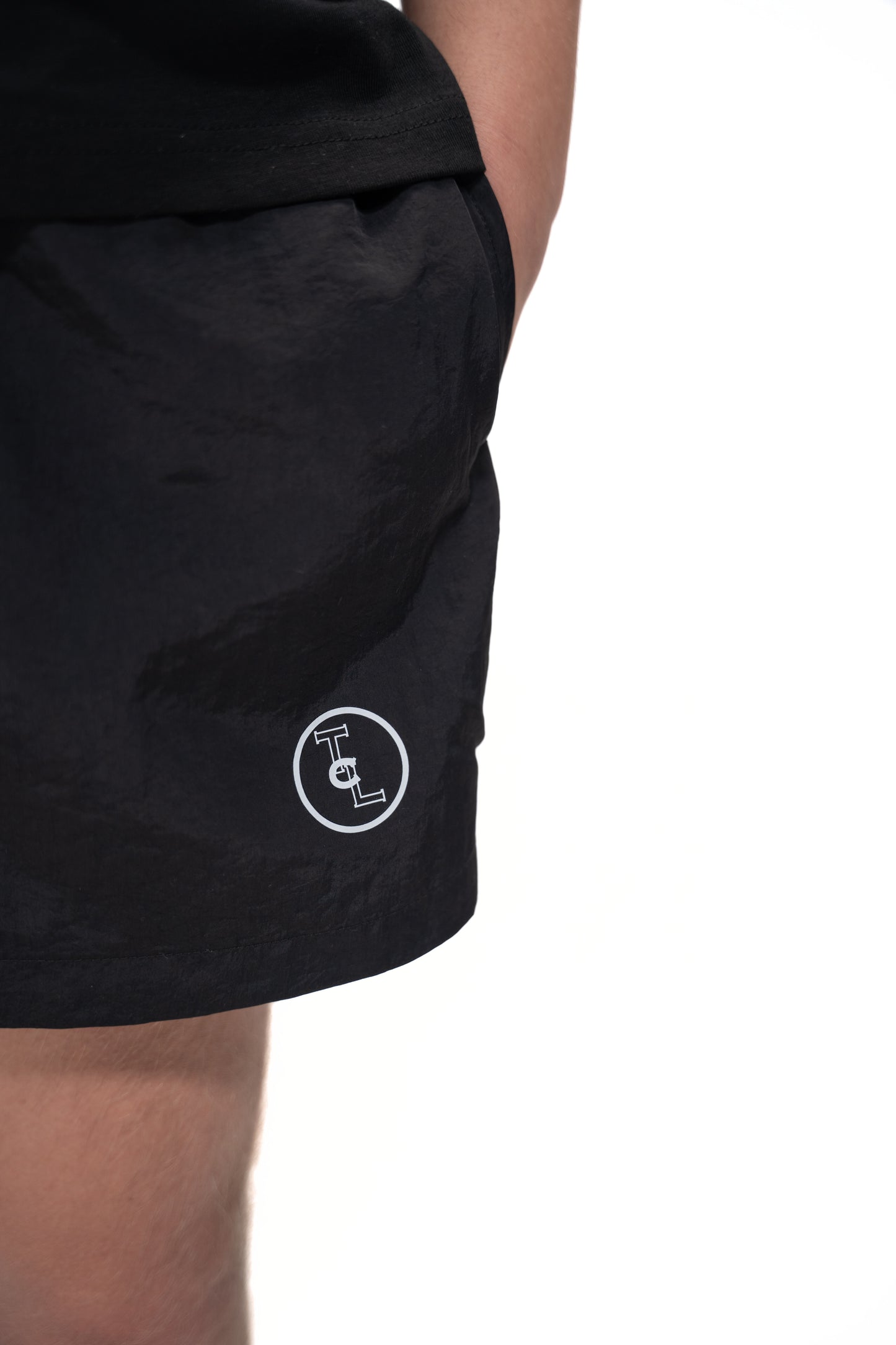 Black Circle Logo Swim Short
