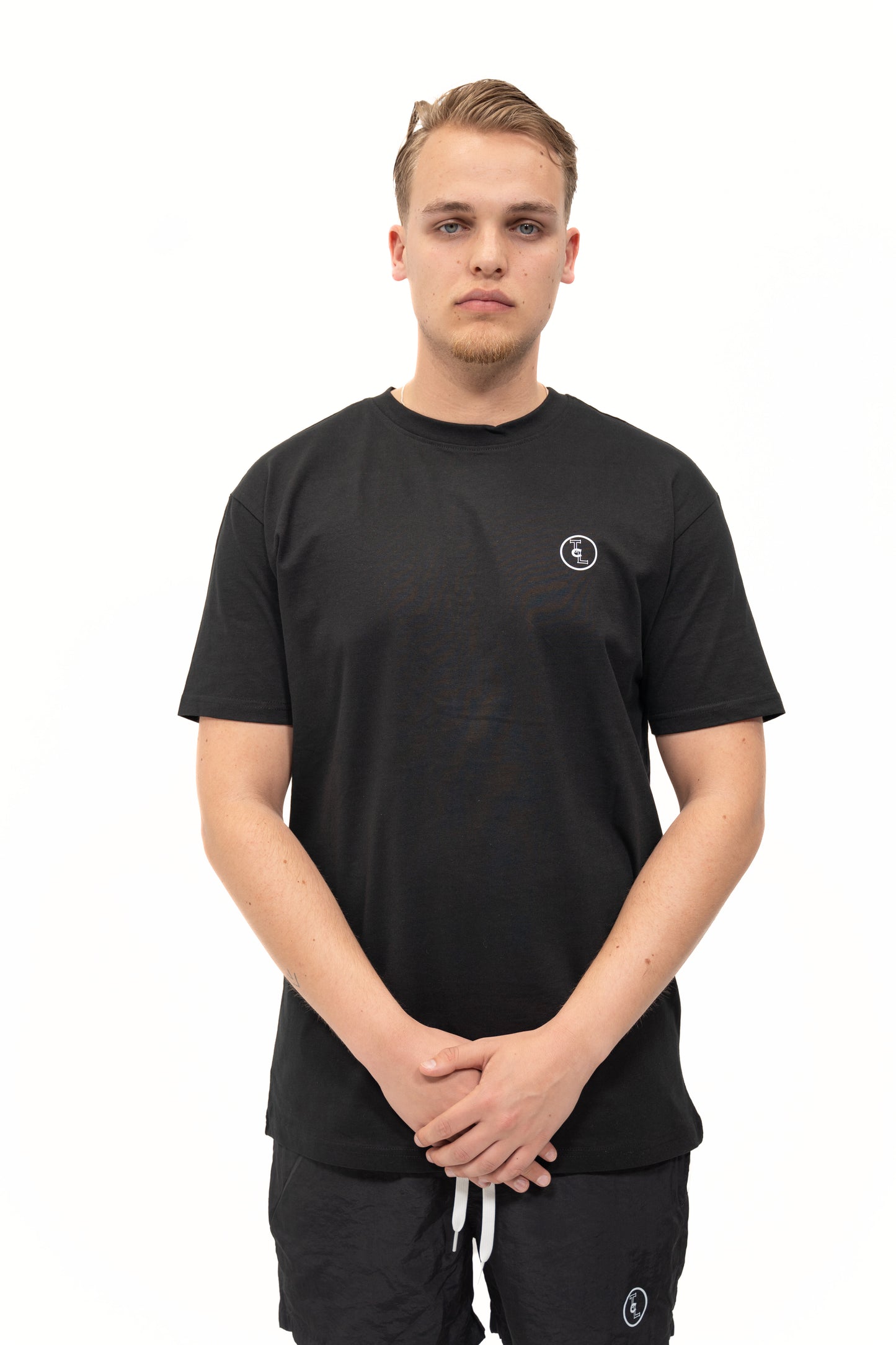 Black Oversized Circle Logo T-shirt