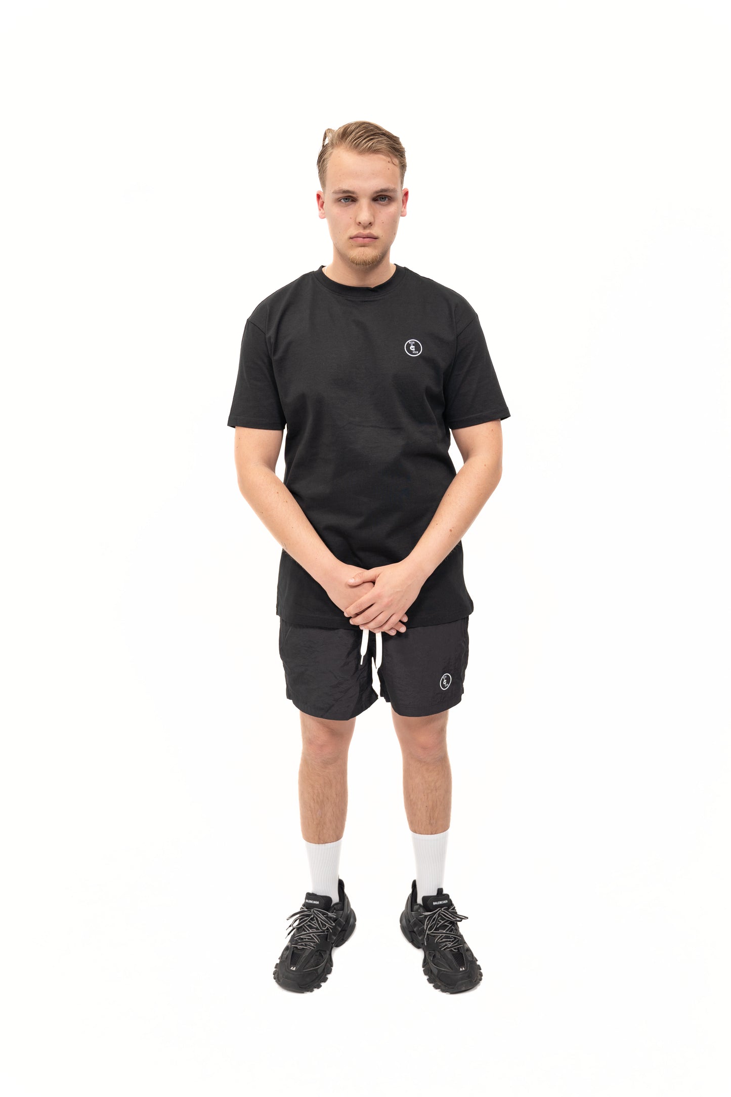 Black Circle Logo Swim Short