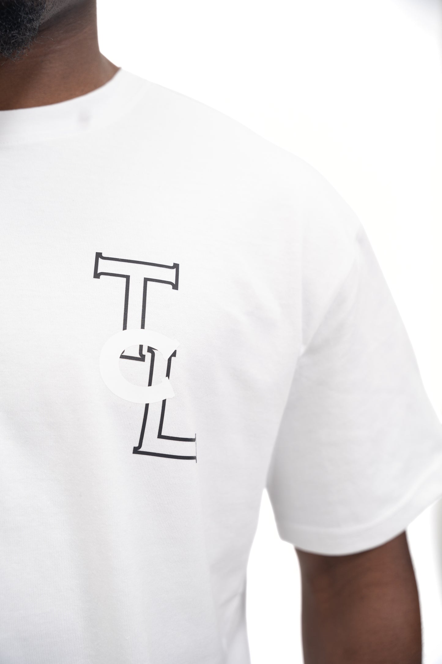 White Oversized TLC Monogram T-shirt