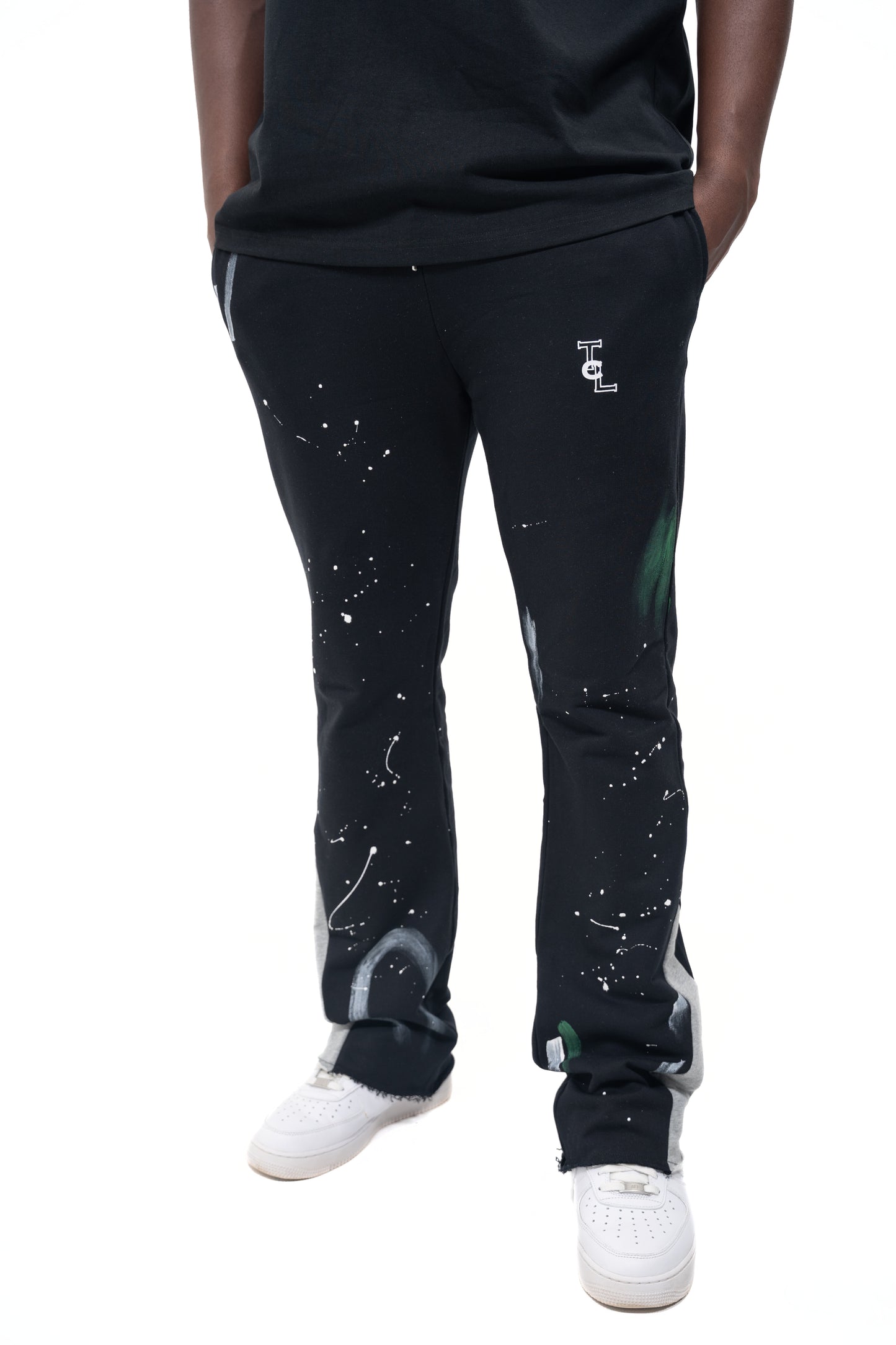 Black Flared Joggers